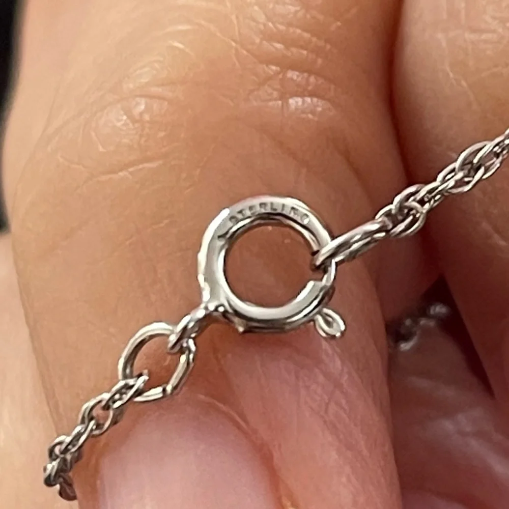 Mystic topaz heart solid sterling silver pendant & solid sterling 18 inch chain - Picture 4 of 4